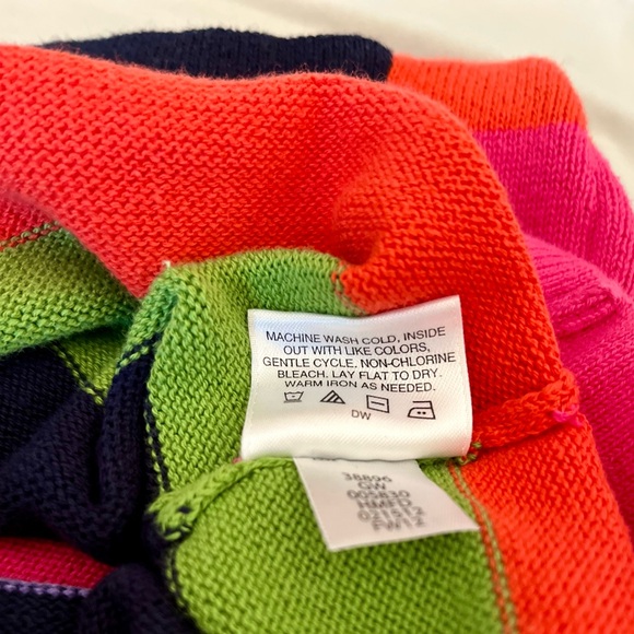 HANNA ANDERSSON Size 5 Multicolor Sweater Dress Floral Emb Pockets - Picture 7 of 7